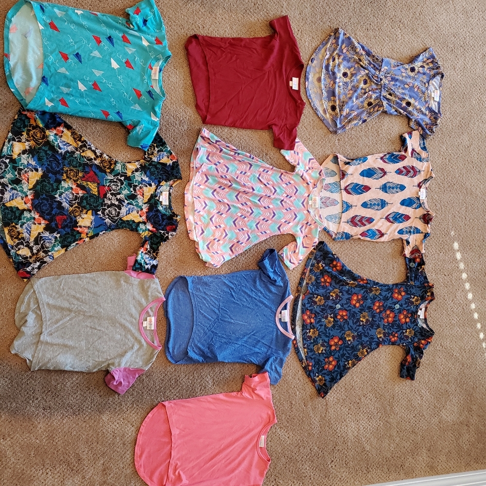 LuLaRoe Girls Lot of 10 pieces, size 2